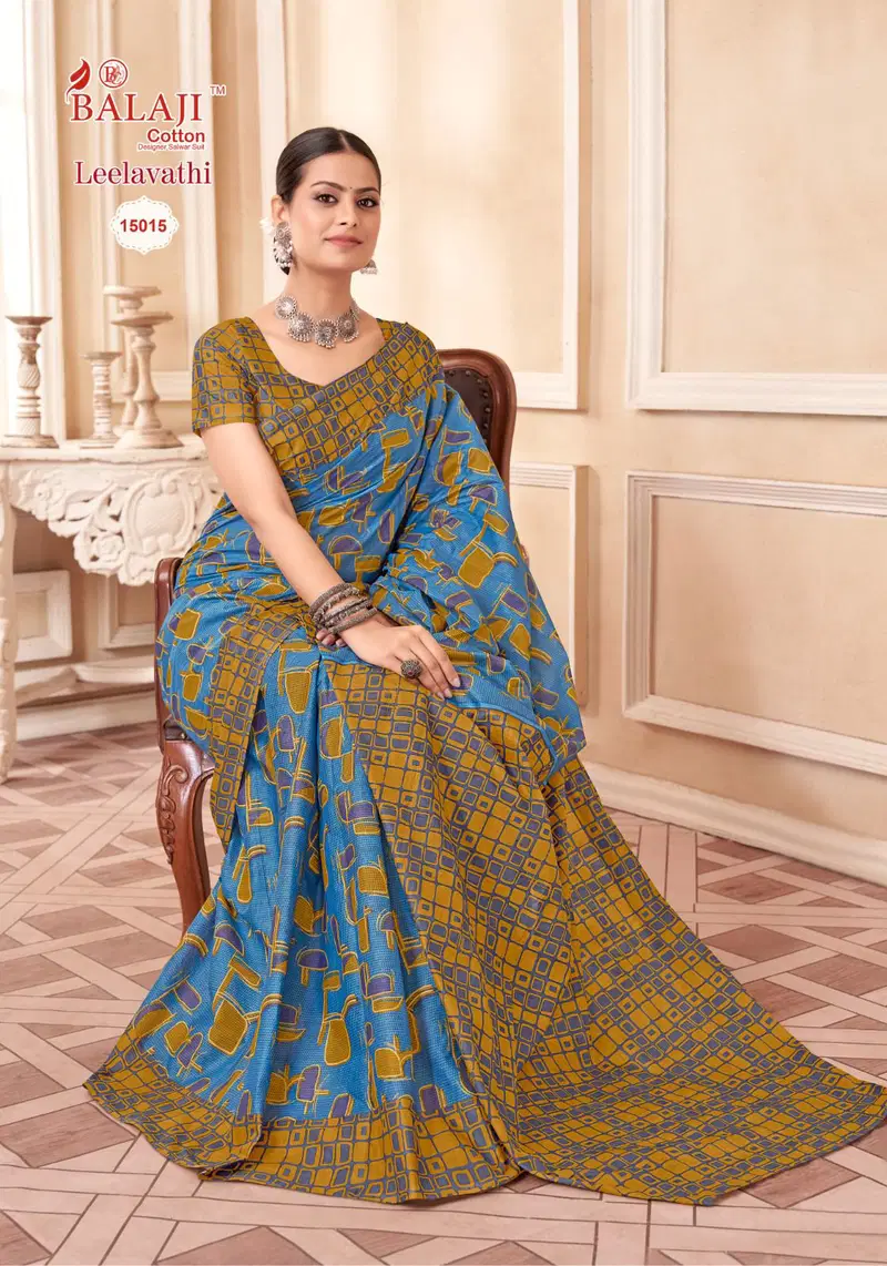 Leelavathi Vol 15 By Balaji Pure Cotton Printed Saree Wholesale Shop In Surat